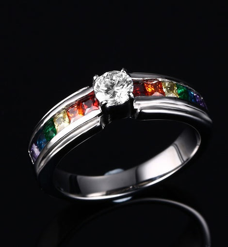 Zircon Rainbow Ring