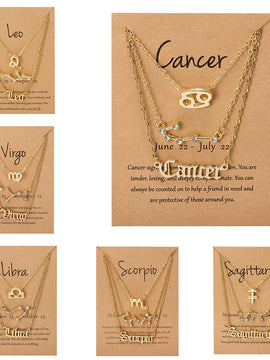 Zodiac Sign Pendant Necklace